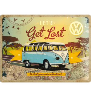 Metalna tabla: VW Let's Get Lost - 30x40 cm