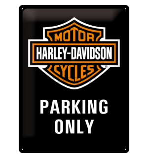 Metalna tabla: Harley-Davidson Parking Only - 40x30 cm