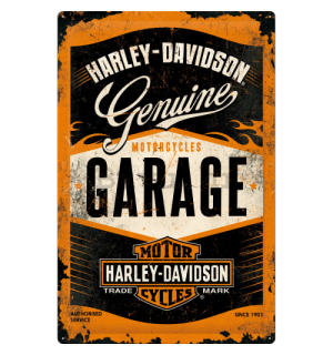 Metalna tabla: Harley-Davidson (Garage) - 60x40 cm