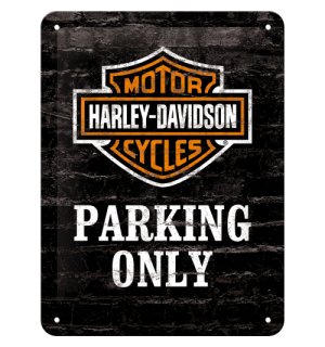 Metalna tabla: Harley-Davidson Parking Only - 20x15 cm
