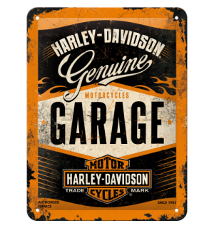 Metalna tabla: Harley-Davidson (Garage) - 20x15 cm