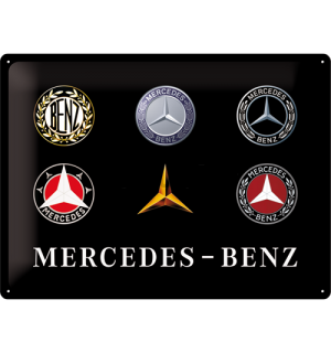 Metalna tabla: Mercedes-Benz (logotipi) - 30x40 cm