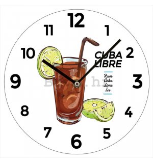 Zidni stakleni sat: Cuba Libre - 38 cm