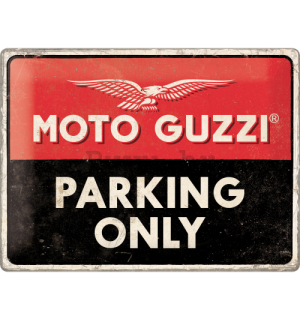 Metalna tabla: Moto Guzzi Parking Only - 40x30 cm