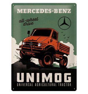 Metalna tabla: Mercedes-Benz Unimog - 40x30 cm