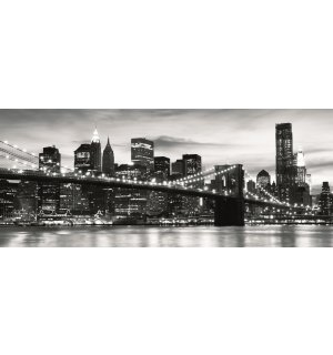 Foto tapeta: Brooklyn Bridge (crno-bijeli) - 104x250 cm