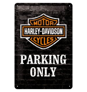 Metalna tabla: Harley-Davidson Parking Only - 30x20 cm