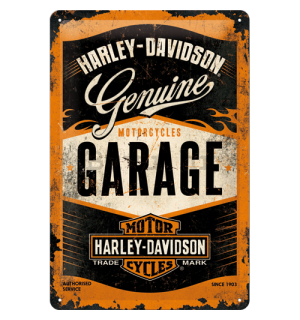 Metalna tabla: Harley-Davidson (Garage) - 30x20 cm