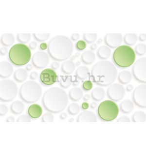 Foto tapeta: Zeleno-bijele točkice - 184x254 cm