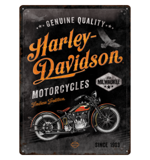 Metalna tabla: Harley-Davidson  (Timeless Tradition) - 40x30 cm