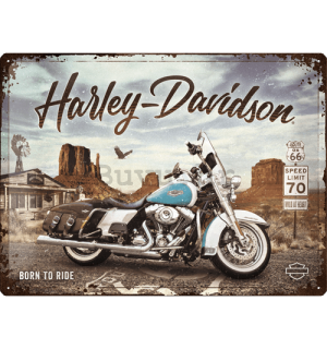 Metalna tabla: Harley-Davidson (King of Route 66) - 40x30 cm