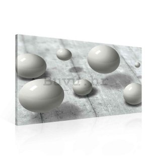 Slika na platnu: Bijele sfere (2) - 75x100 cm