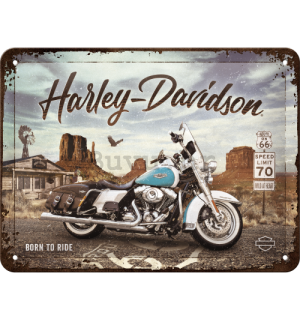 Metalna tabla: Harley-Davidson Route 66 Road King Classic - 20x15 cm