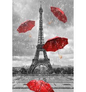 Poster: Eiffelov toranj i kišobrani