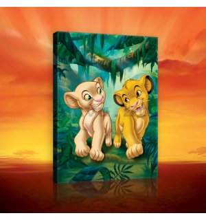 Slika na platnu: Kralj lavova (Mufasa i Nala) - 40x60 cm