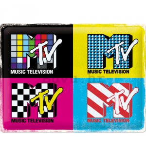 Metalna tabla: MTV Logo Pop Art - 40x30 cm