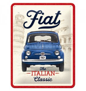 Metalna tabla: Fiat 500 (The Italian Classic) - 15x20 cm