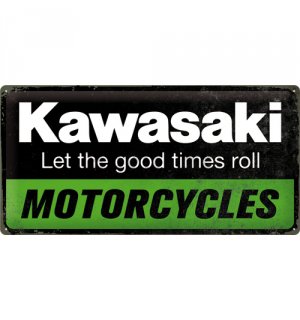 Metalna tabla: Kawasaki Motorcycles - 50x25 cm
