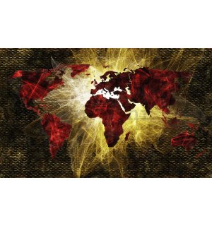 Foto tapeta: Umjetnička karta svijeta (1) - 184x254 cm