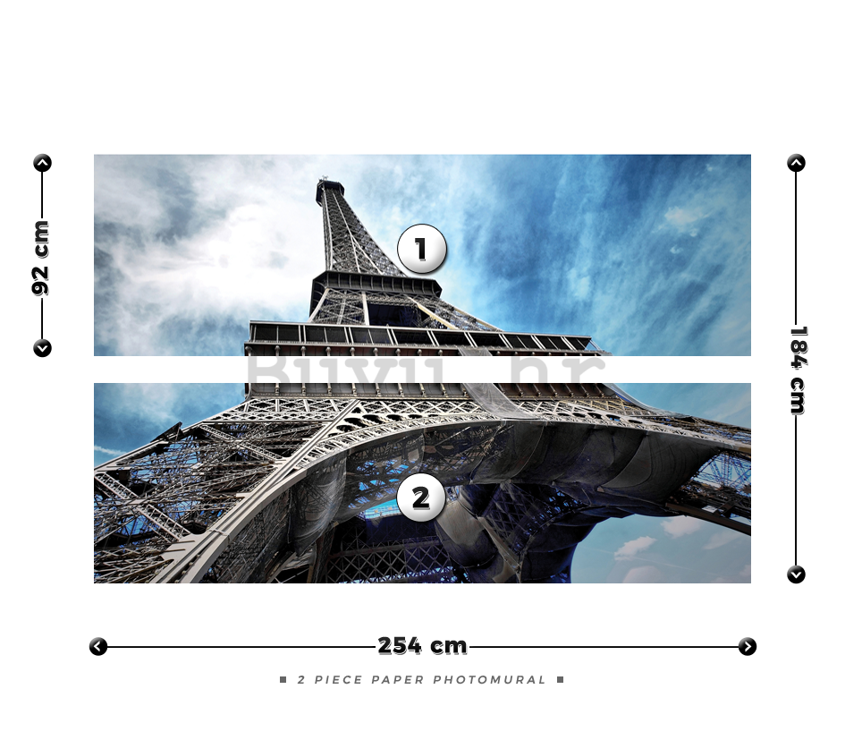 Foto tapeta: Eiffelov toranj (1) - 184x254 cm