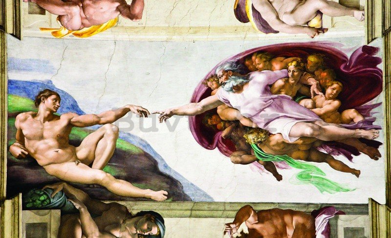 Foto tapeta: Stvaranje Adama (Michelangelo Buonarotti) - 254x368 cm
