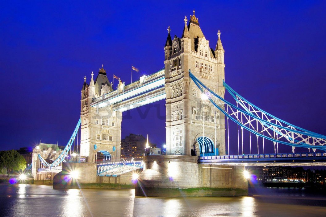Foto tapeta: Noćni Tower Bridge - 184x254 cm