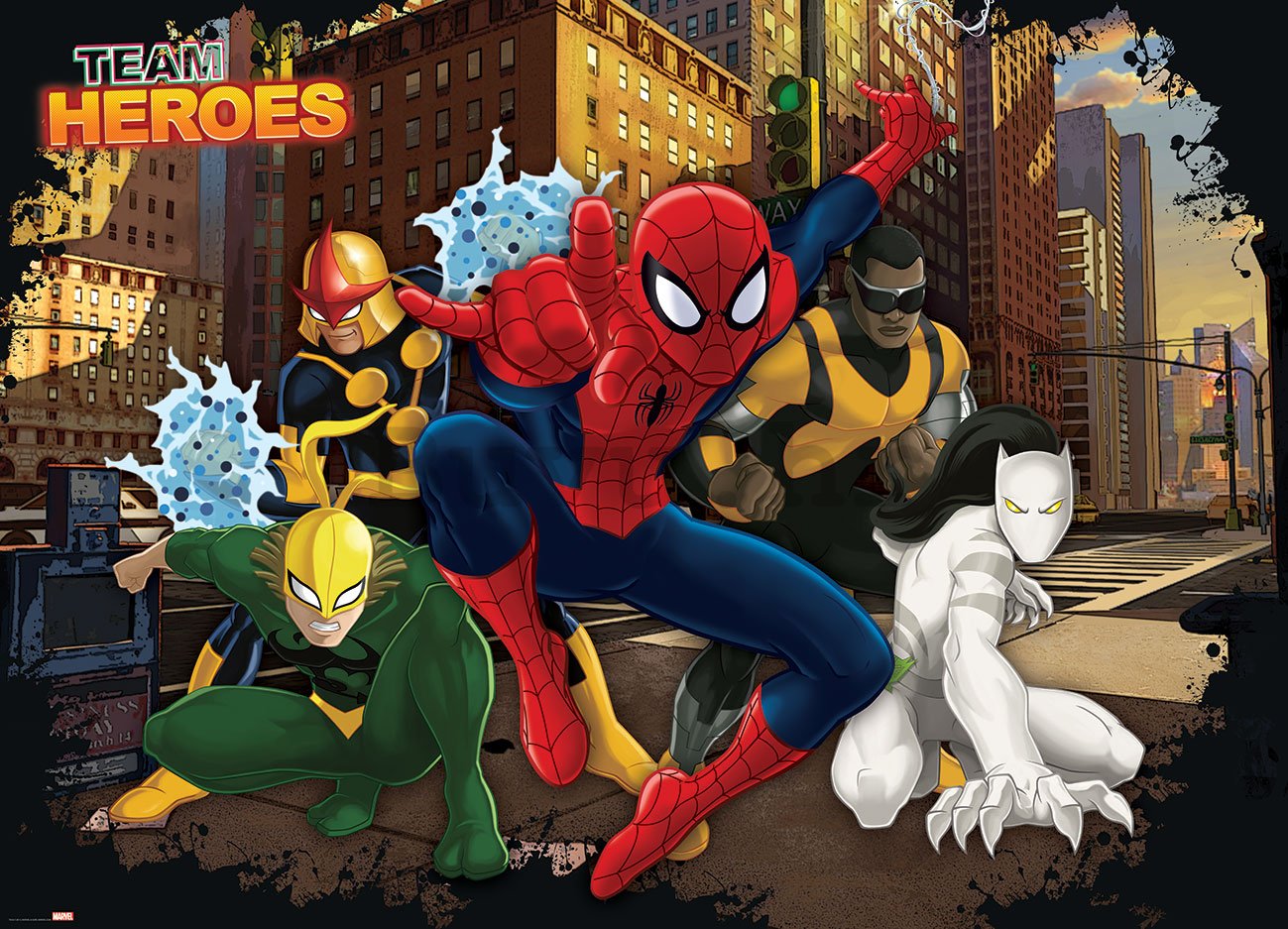 Foto tapeta: Team Heroes Spiderman - 184x254 cm