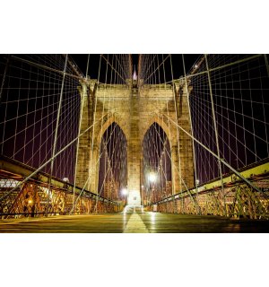 Foto tapeta: Noćni Brooklyn Bridge - 254x368 cm