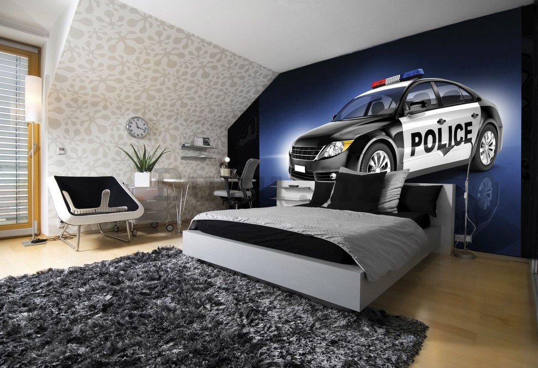 Foto tapeta: Policijski auto (1) - 184x254 cm