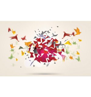 Foto tapeta: Origami birds (2) - 184x254 cm