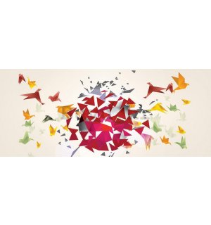 Foto tapeta: Origami birds (2) - 104x250 cm