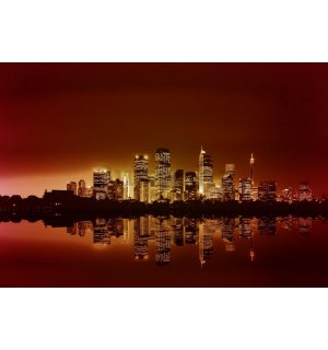 Foto tapeta: Vidik na grad (zalazak sunca) - 184x254 cm