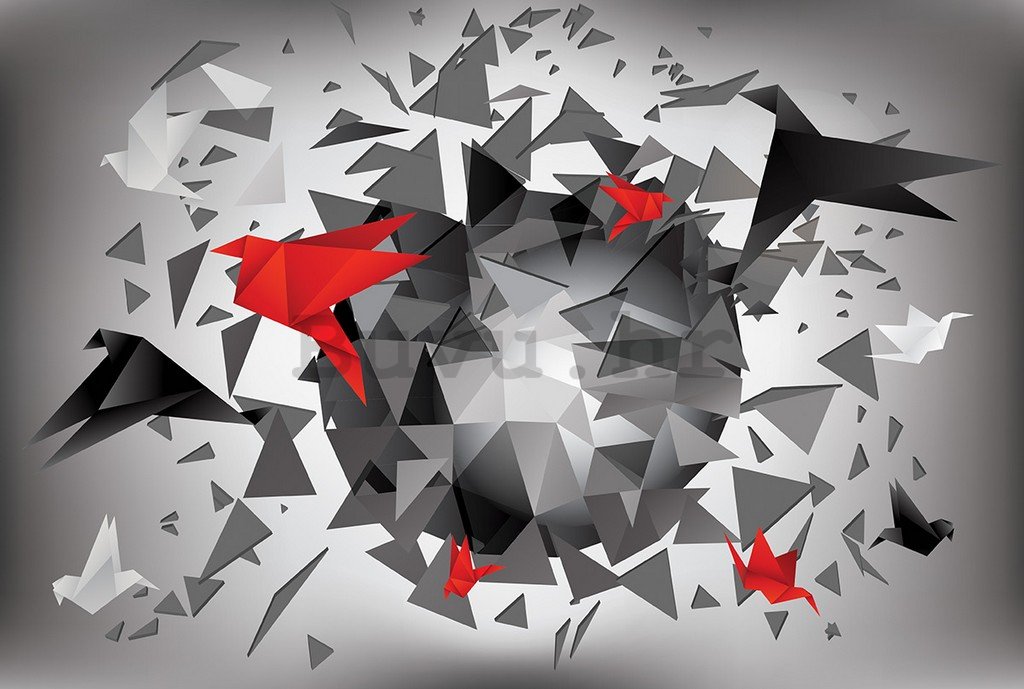 Foto tapeta: Origami apstrakcija (1) - 184x254 cm