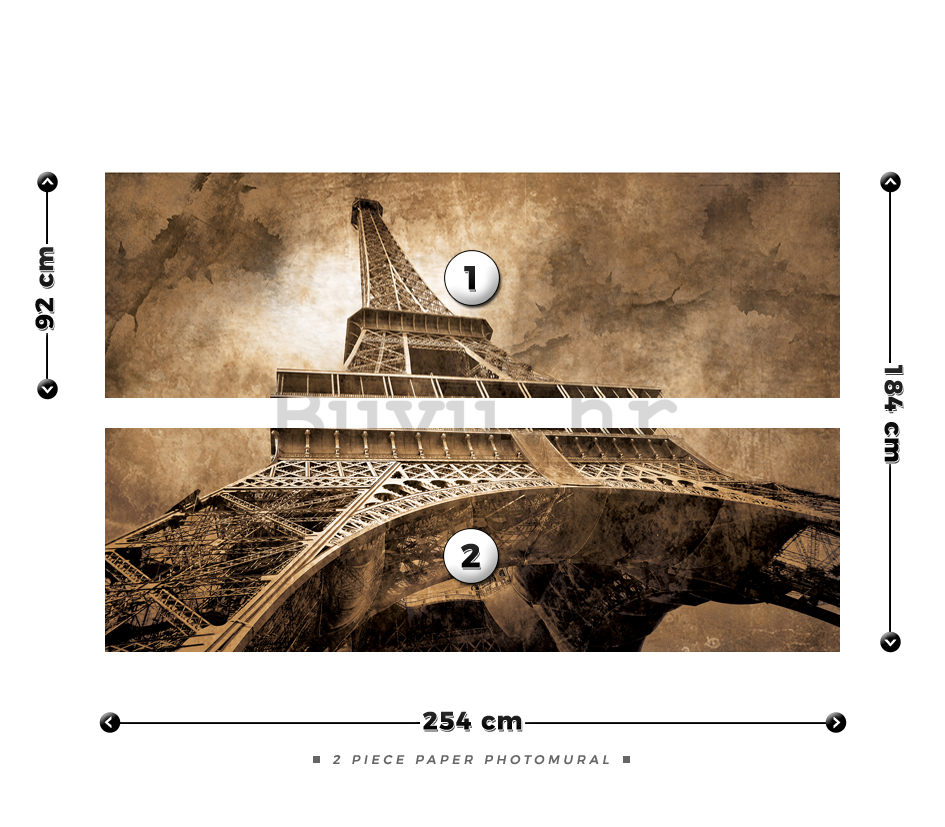 Foto tapeta: Eiffelov toranj (3) - 184x254 cm