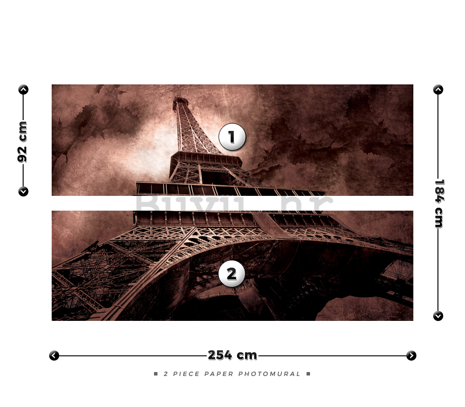 Foto tapeta: Eiffelov toranj (4) - 184x254 cm