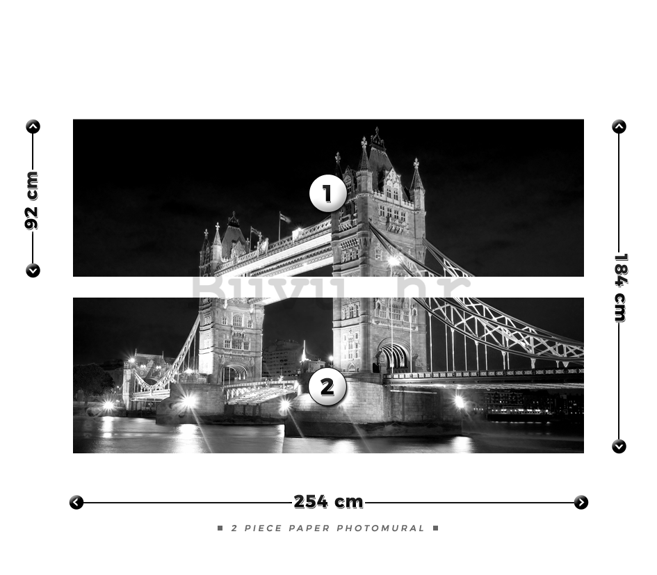 Foto tapeta: Tower Bridge (2) - 184x254 cm