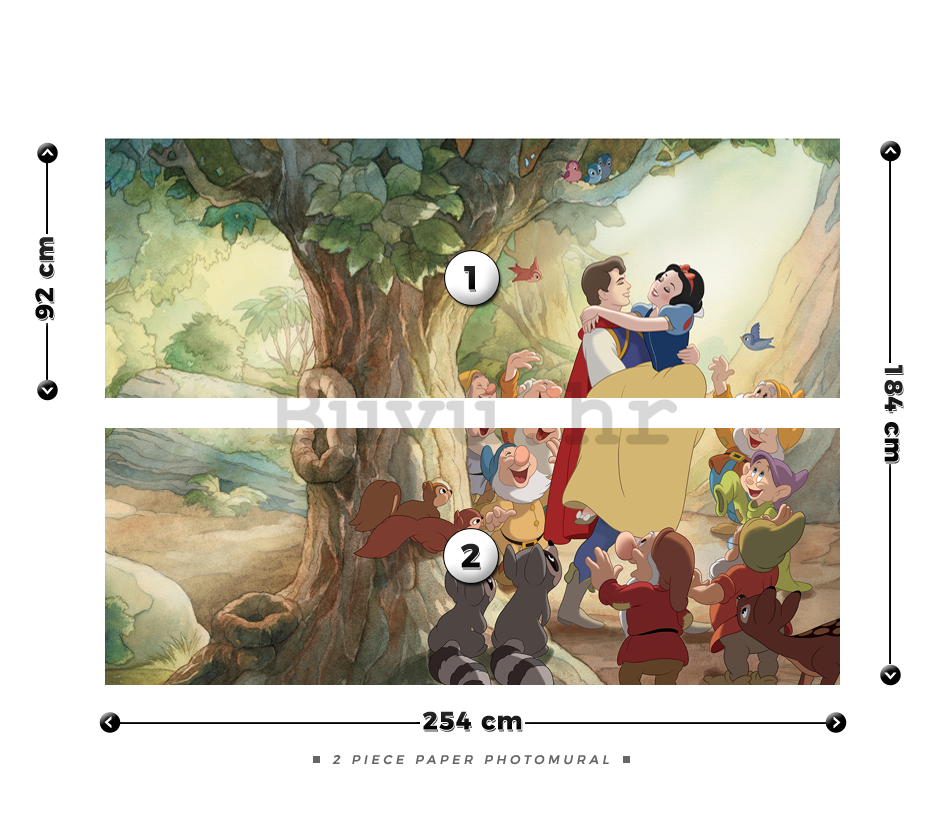 Foto tapeta: Snjeguljica i princ (Snow White) - 184x254 cm