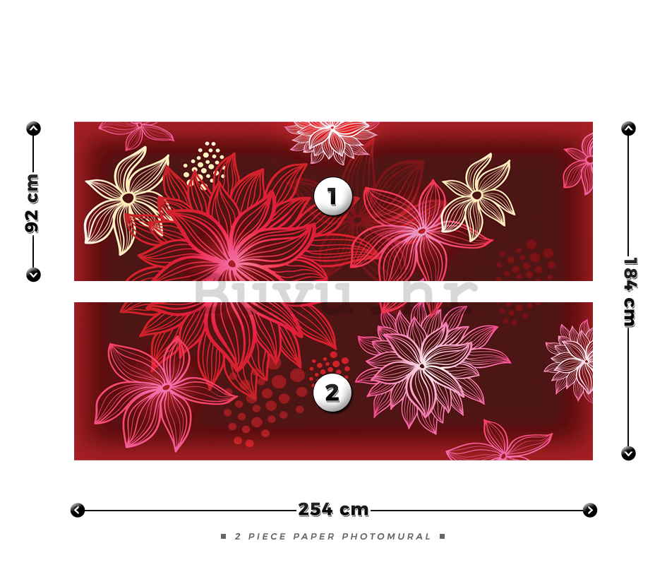 Foto tapeta: Cvijeće (uzorak 2) - 184x254 cm