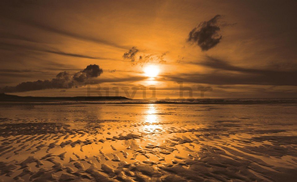 Foto tapeta: Zalazak sunca na plaži (1) - 254x368 cm