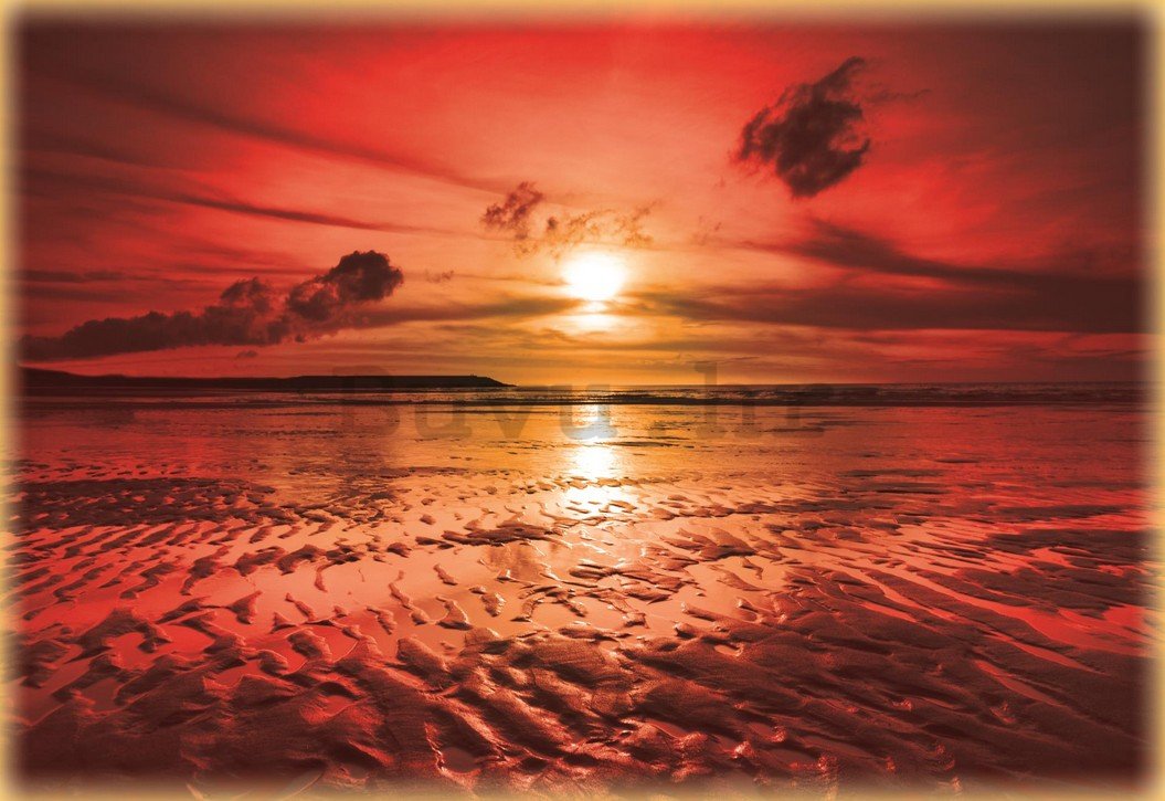 Foto tapeta: Zalazak sunca na plaži (3) - 184x254 cm