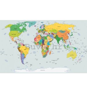 Foto tapeta: Karta svijeta (2) - 254x368 cm