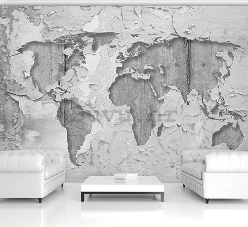 Foto tapeta: Umjetnička karta svijeta (2) - 184x254 cm