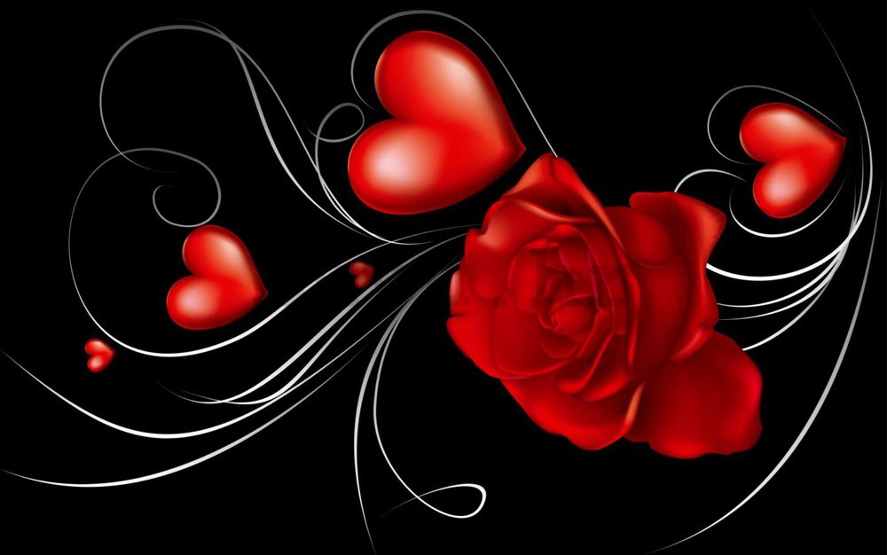 Foto tapeta: Ruže i Srce - 184x254 cm