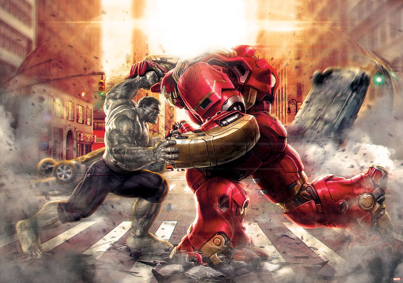 Foto tapeta: Iron Man vs Hulk - 184x254 cm