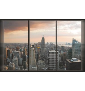 Foto tapeta: Pogled sa prozora na Manhattan - 254x368 cm