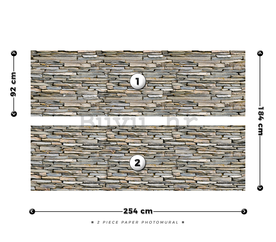 Foto tapeta: Kameni zid (1) - 184x254 cm