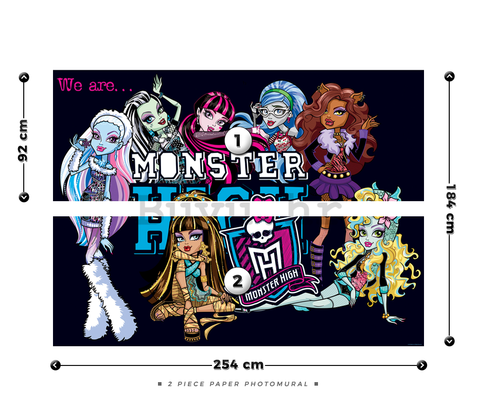 Foto tapeta: Monster High (5) - 184x254 cm