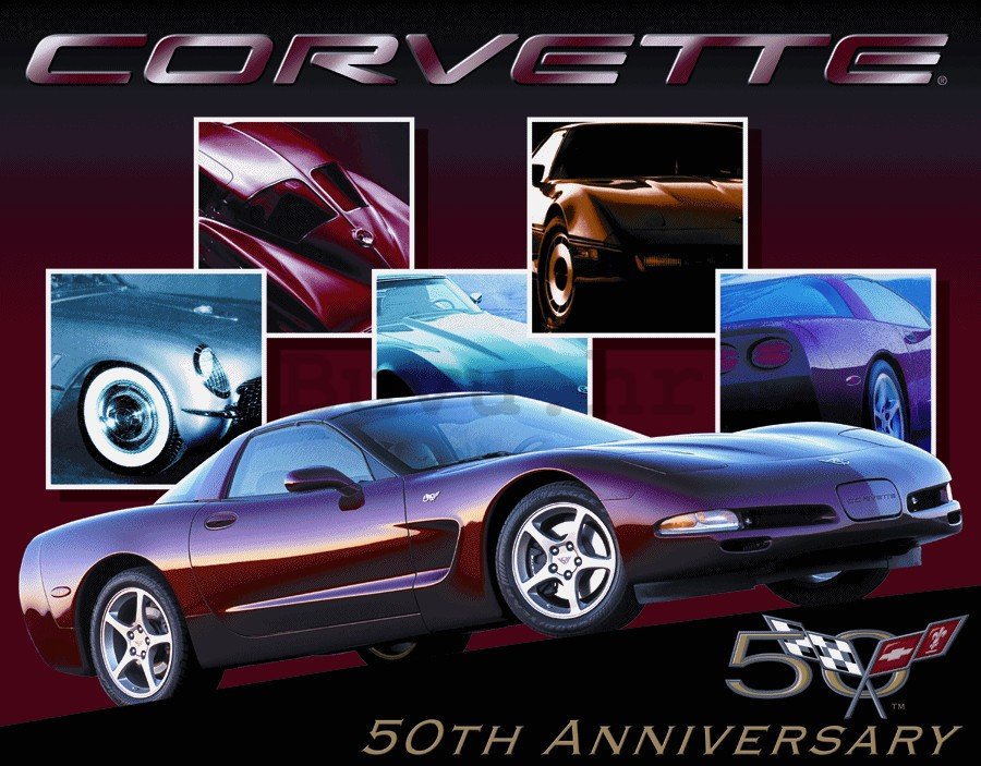 Metalna tabla - Corvette 50th