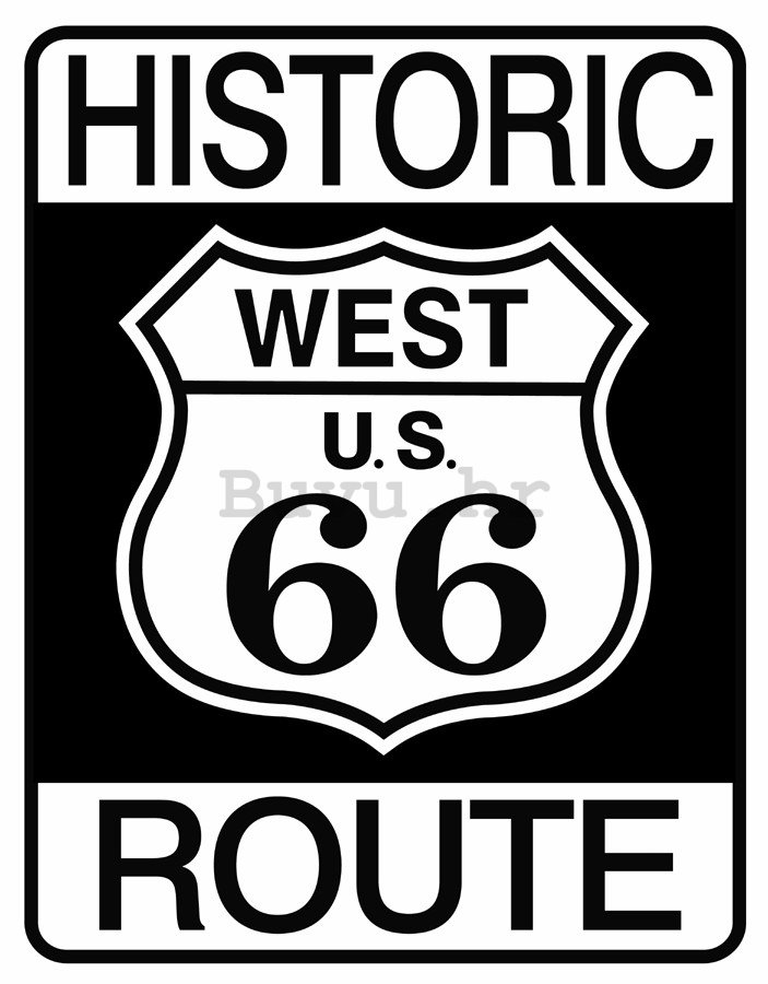 Metalna tabla - Historic Route 66
