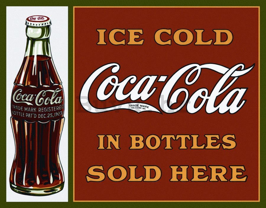Metalna tabla: Coca-Cola (sold here) - 30x40 cm
